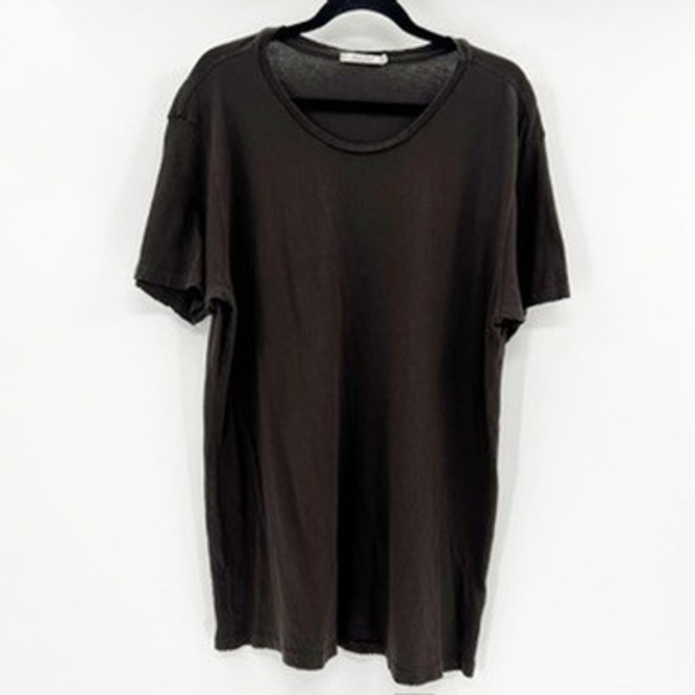 Junk Food Los Angeles Oversized Womens Scoop Neck Cotton T-Shirt Brown Large